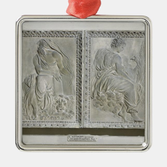 De fyra evangelistsna julgransprydnad metall (Framsidan)