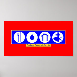 De fyra grundläggande faktorerna för livet poster