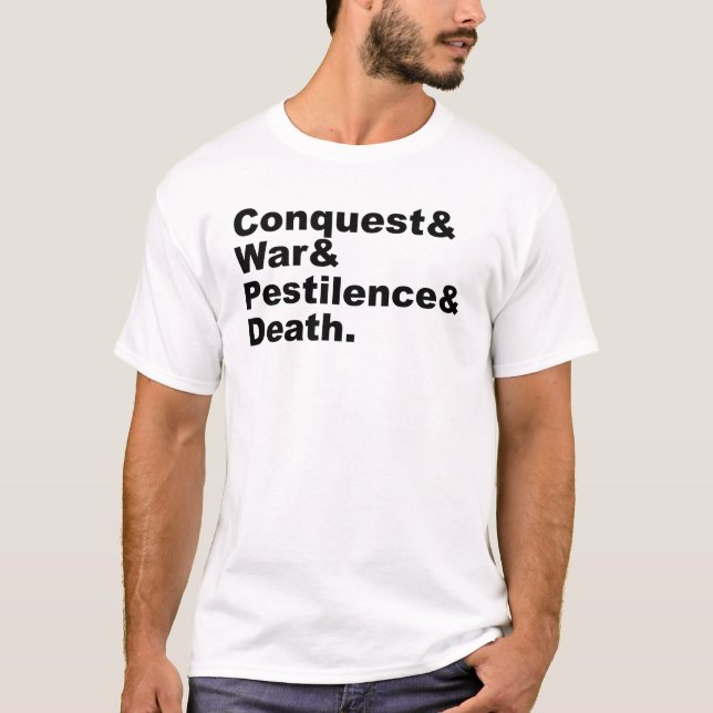 De fyra hästarna - erövra Krig-pestilensdöden T-shirt (Framsida)