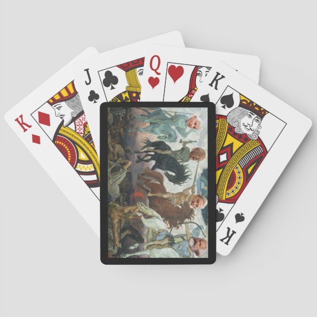 De fyra hästarna på Apocalypse-skivorna Casinokort (Baksidan)
