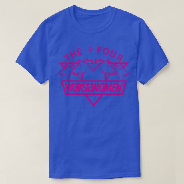 De fyra hästkvinnornas Rosa T Shirt (Design framsida)