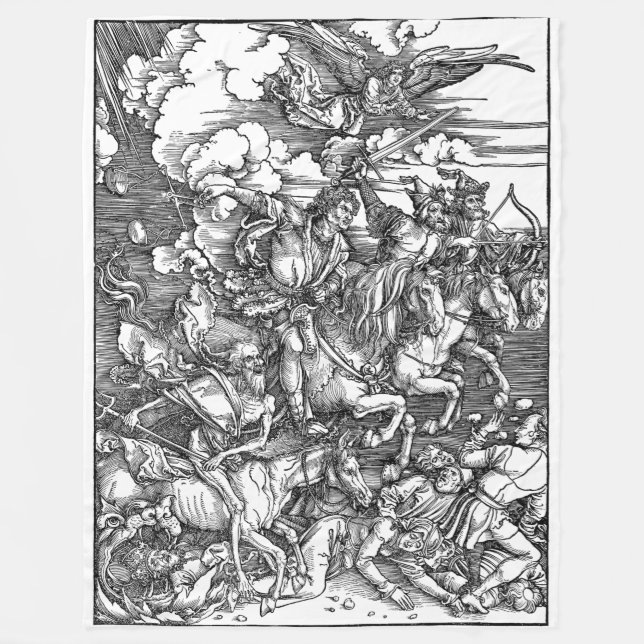 De fyra horsperma Fleece Blanket (Framsidan)