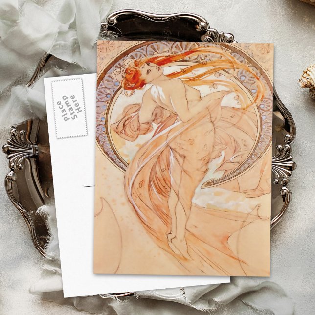 De fyra konturerna - Dance, Art nouveau Vykort (Skapare uppladdad)