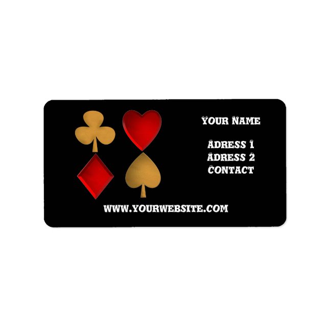 De fyra kostym,Personligen Adressetikett (Framsidan)