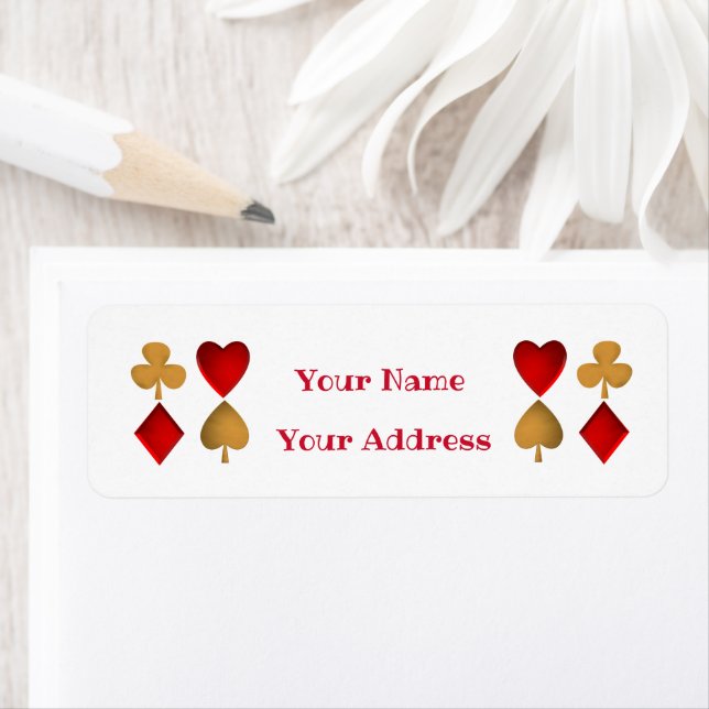 De fyra kostym,Personligen Returadress Etikett (Insitu)