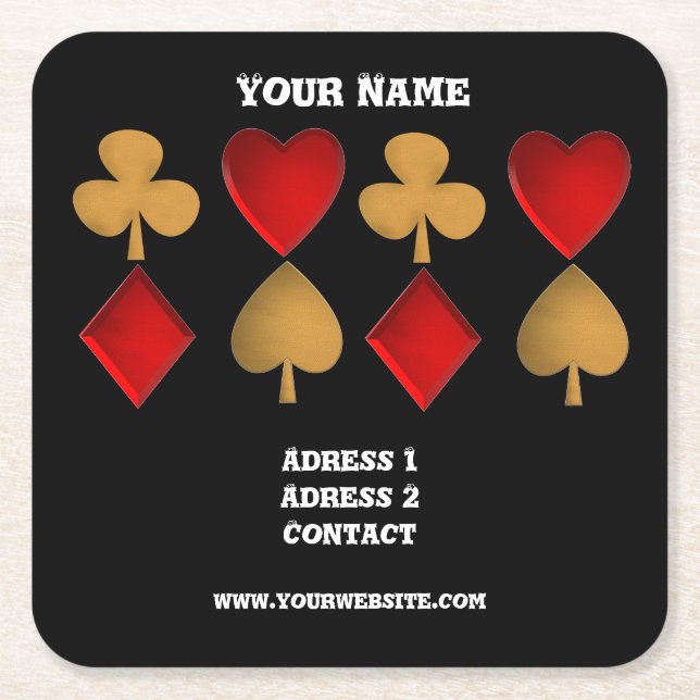 De fyra kostym,Personligen Underlägg Papper Kvadrat (Framsidan)