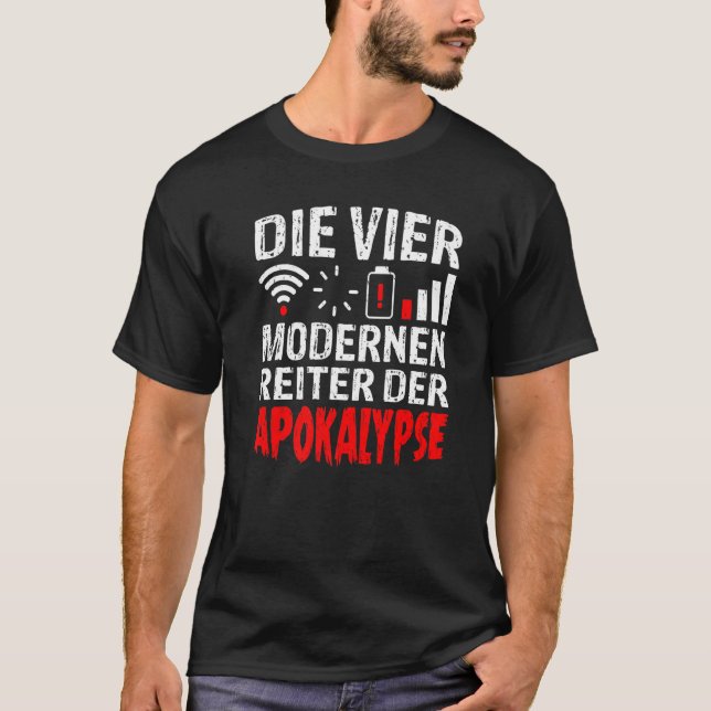 De fyra moderna apokalypsens ryttare t shirt (Framsida)
