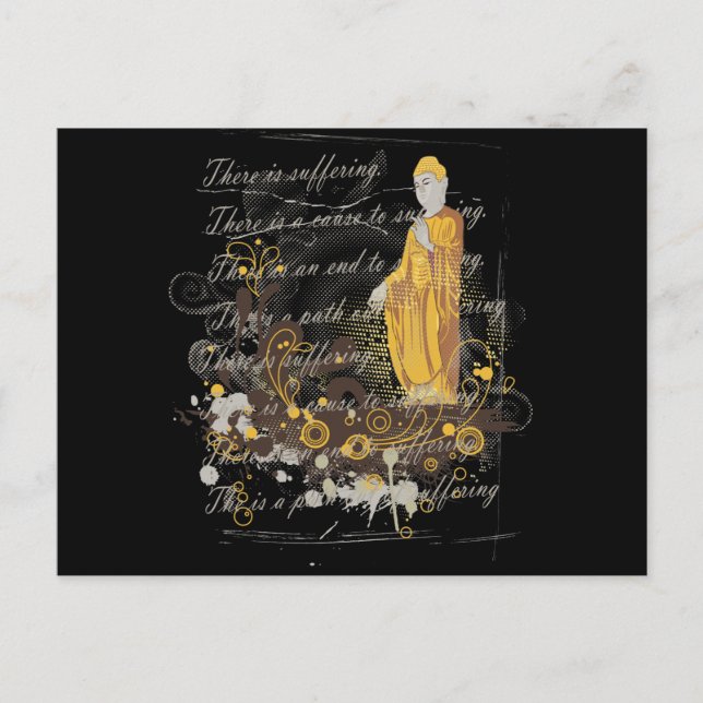 De fyra noble-sanningarna vykort (Framsida)