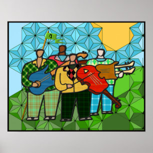 De fyra nybörjarna (konst Poster) Poster