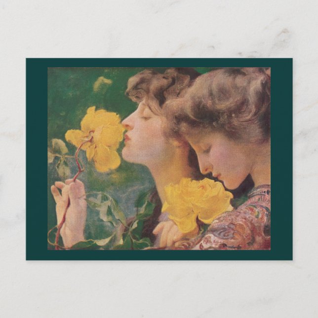 De fyra Rosorna av Frant Dvorak Vykort (Framsida)