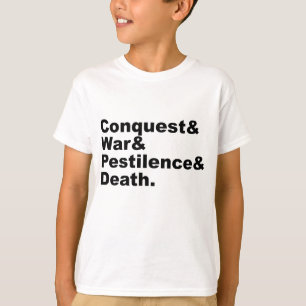 De fyra ryttarna - Erövring Krig Pest Död T-shirt