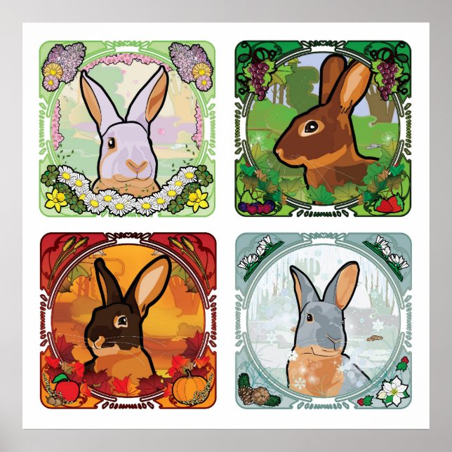 DE FYRA SEASONERNA POSTER (Framsidan)