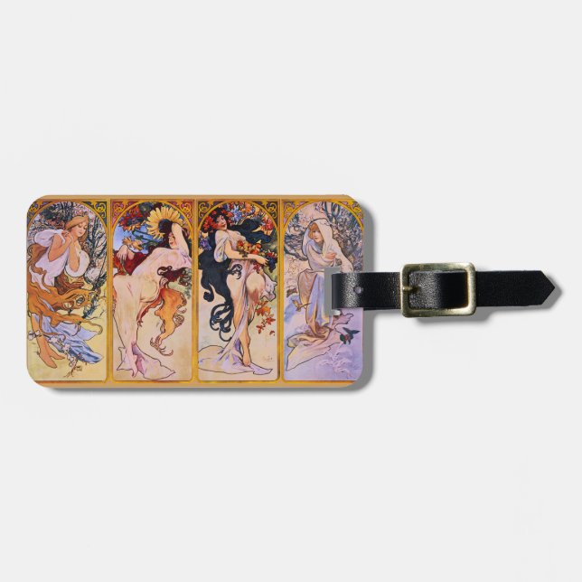 De fyra sjöarna Art nouveau Bagagebricka (Horisontell Framsida)