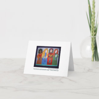 De fyra skicklig ryttare möter deras match kort