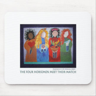 De fyra skicklig ryttare möter deras match musmatta