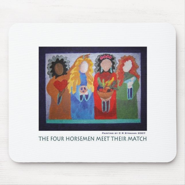 De fyra skicklig ryttare möter deras match musmatta (Framsidan)