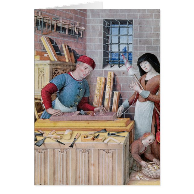 De fyra villkoren av samhälle: Arbete Hälsningskort (Framsidan)