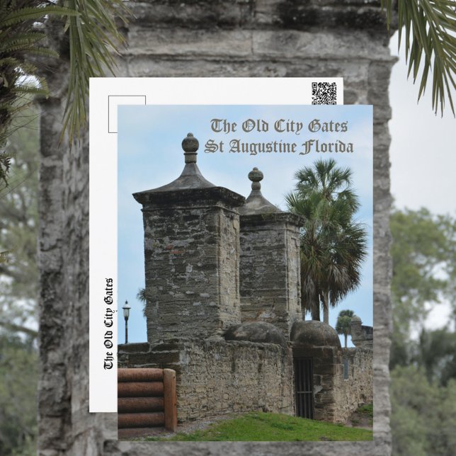 De gamla stadsportarna Historic St Augustine FL Vykort (Skapare uppladdad)