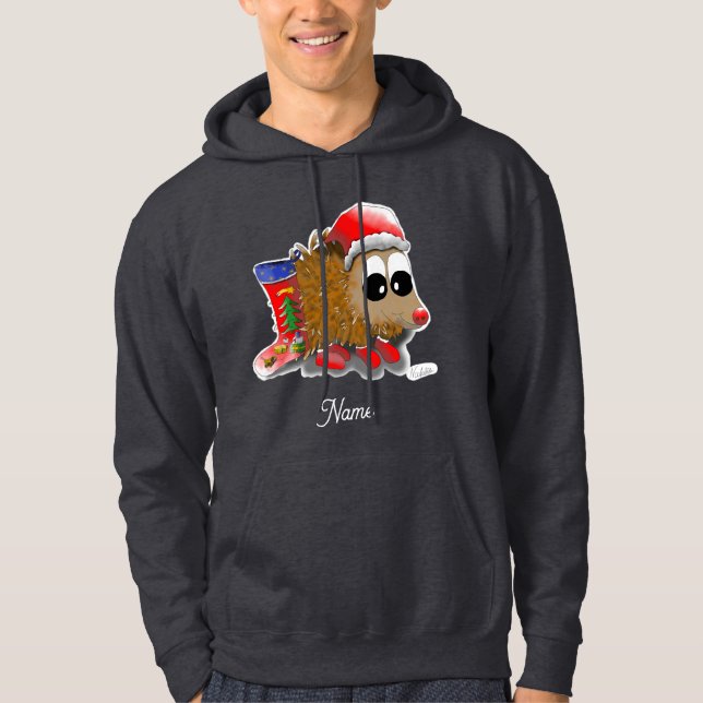 DE/GB Weihnachtshoodie Igel/Christmas hoodie hedg. (Framsida)