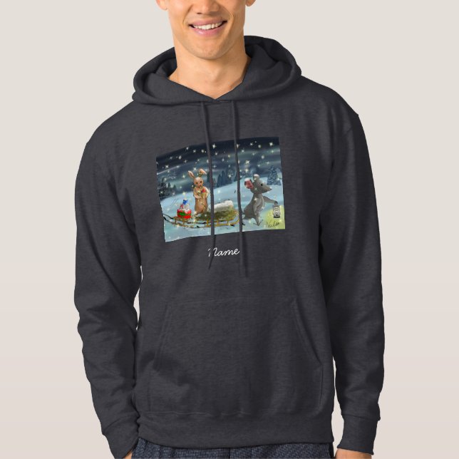 DE/GB Weihnachtshoodie Maus/Christmas hoodie mouse (Framsida)