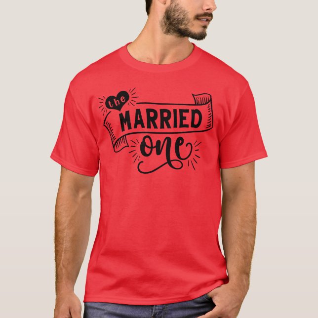 De gifta en-Bröllopsfestens vänner T Shirt (Framsida)