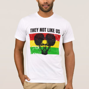 De gillar oss inte AfroKvinna Black History Suppor T Shirt