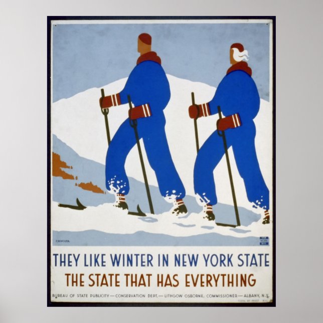 De gillar vinter i New York-staten Poster (Framsidan)