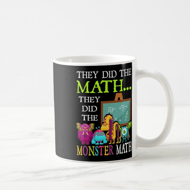 De gjorde matematiken de gjorde Monster Math Funny Kaffemugg (Höger)