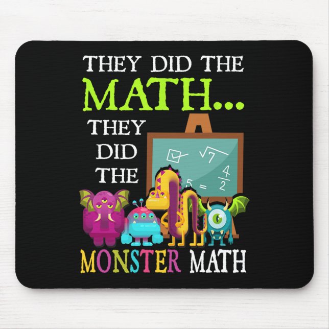 De gjorde matematiken de gjorde Monster Math Funny Musmatta (Framsidan)
