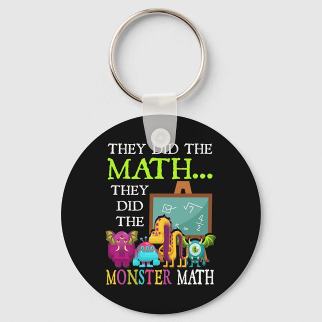De gjorde matematiken de gjorde Monster Math Funny Nyckelring (Framsida)
