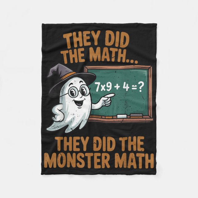 De Gjorde Monster Matematik Lärar Halloween Kostym Fleecefilt (Framsidan)