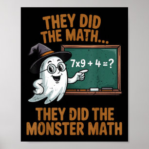 De Gjorde Monster Matematik Lärar Halloween Kostym Poster