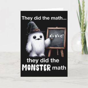 De Gjorde Monster Matematik Yeti Rolig Halloween T Kort