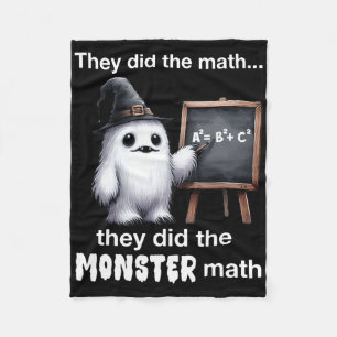 De gjorde Monster Math Yeti Funny Halloween Tea Fleecefilt