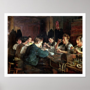 De Glass blåsarna, 1883 (olja på kanfas) Poster