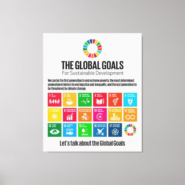 De globala målen för hållbar utveckling canvastryck (Framsida)