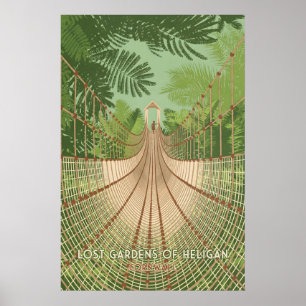 De glömda trädgårdarna i Heligan Cornwall Resaffis Poster