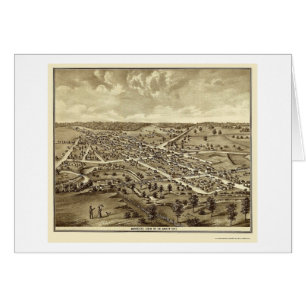 De Graff, panorama- karta för OH - 1875 Hälsningskort
