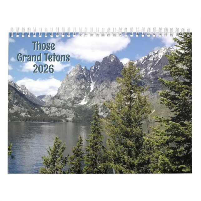De Grand Tetons, en 12-månaders 2026 kalender (Omslag)