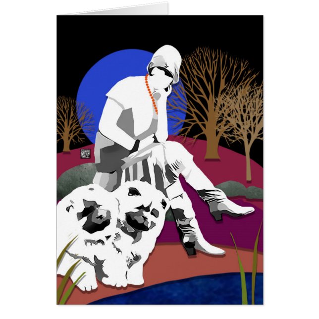 DE GRUBBLA BASSÄNGchowsna och klaffen Hälsningskort (Framsidan)