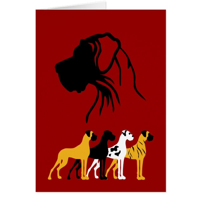 De grundläggande danska färgerna hälsningskort (Framsidan)