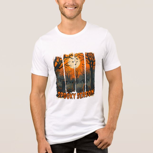 de Halloween Spooky Season Cementerio T Shirt (Framsida)