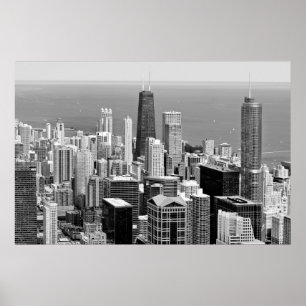 DE HÄPNADSVÄCKANDE CHICAGO BYGGNADERNA POSTER