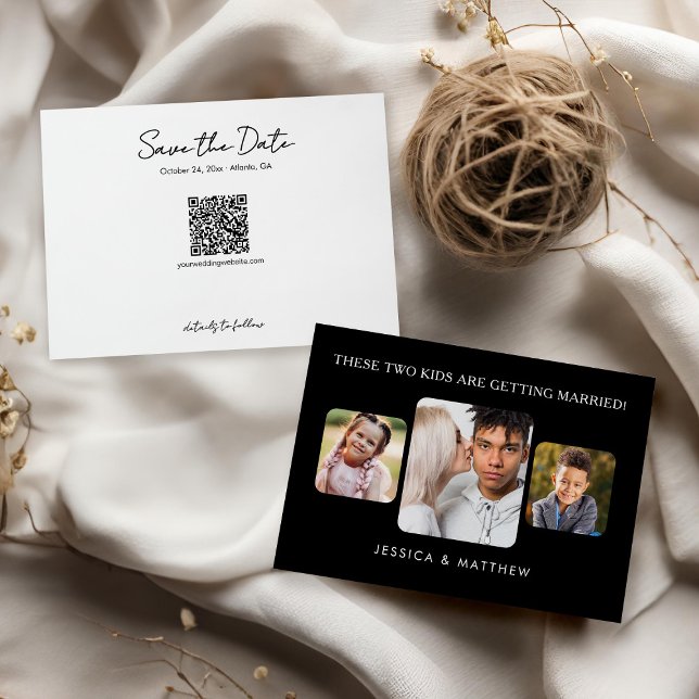 De här barnen Gifta sig 3 foton Inbjudningar (Skapare uppladdad)