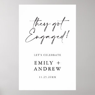 De har Engaged! Förlovningsfestens välkomstPoster Poster