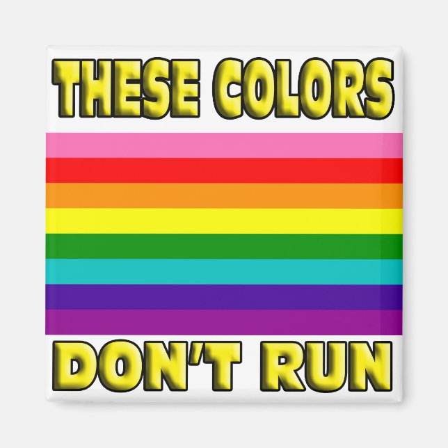 De här färg gör inte springa. magnet (Framsidan)