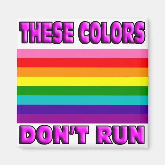 De här färg gör inte springa. magnet (Framsidan)