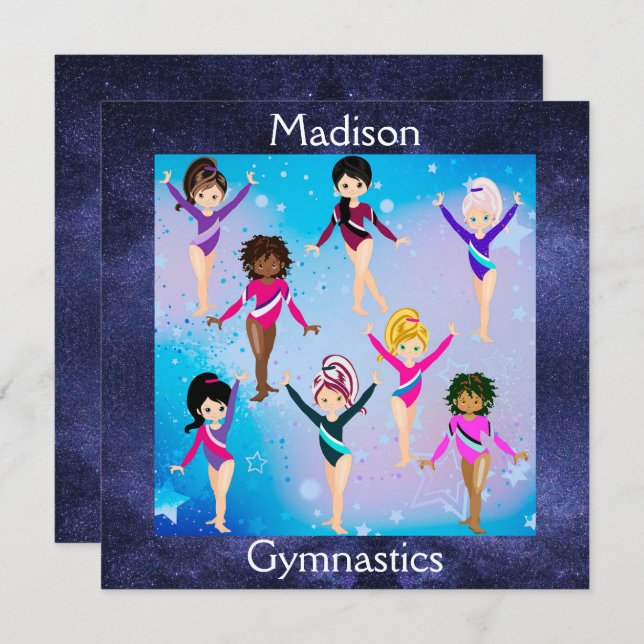 De här gymnasterna ser ut som oss kort (Fram/baksida)