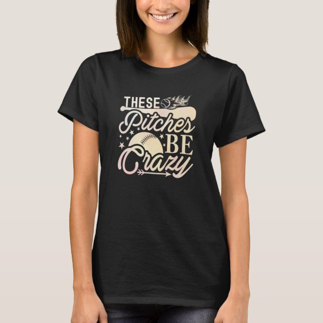 De här platserna är galna sommarsoftball Baseball T Shirt (Framsida)