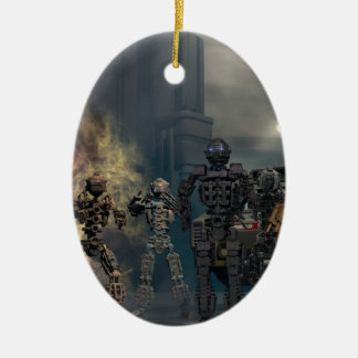 de härliga sju robotarna b julgransprydnad keramik